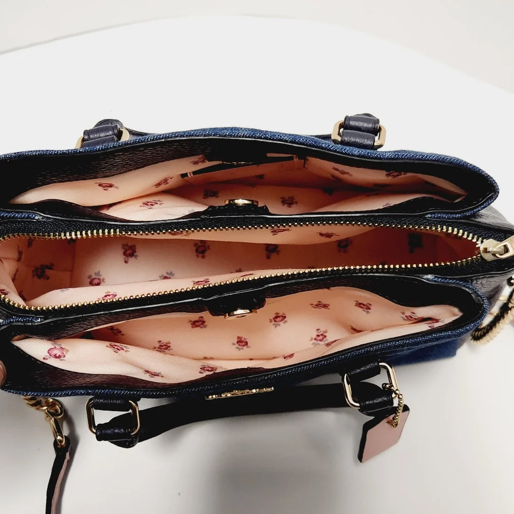 Coach Blue and Black Crossbody Bag - Picture 12 of 15